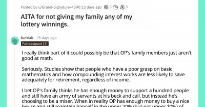 Family of a Lottery Winner Got Mad After He Denied Sharing His Winnings with Them
