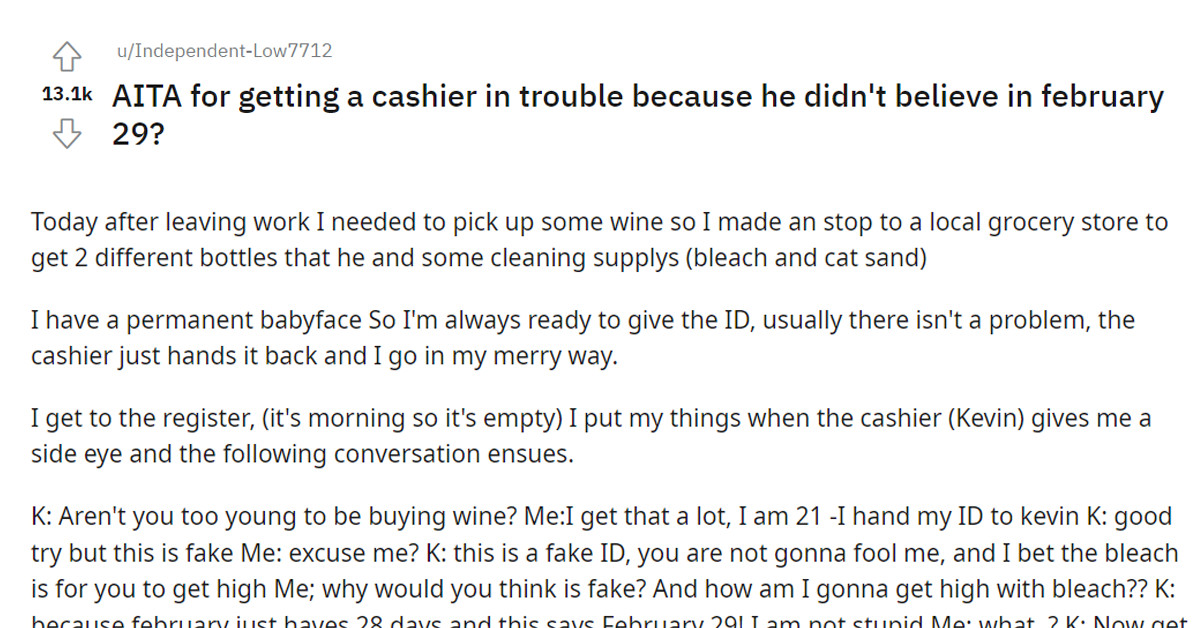 The Reactions of an Online Community to the Case of a Cashier Threatening to Rip a Girl’s ID Apart Because He Doesn’t Believe That February 29 Exists Will Leave You With Mixed Expressions