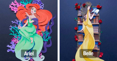Talented Artist Re-Creates Disney Princesses With Paper, and the Results Are Stunning