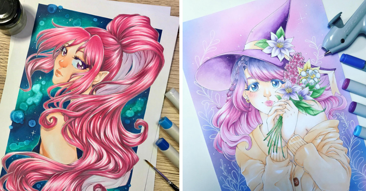 Illustrations Creatively Capture The Sailor Senshi As They Complete Their Transformation Into Sailor Scouts