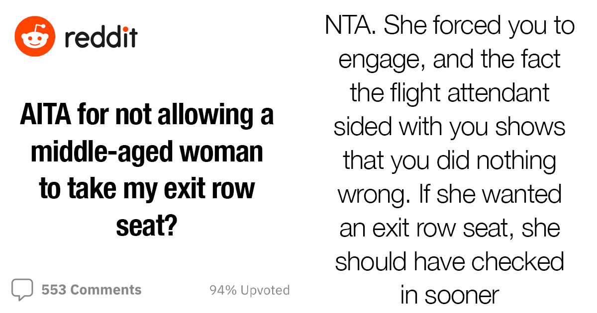Middle-Aged Woman Busted Lying to the Flight Attendant to Get Teenager Out of the Seat She Wanted
