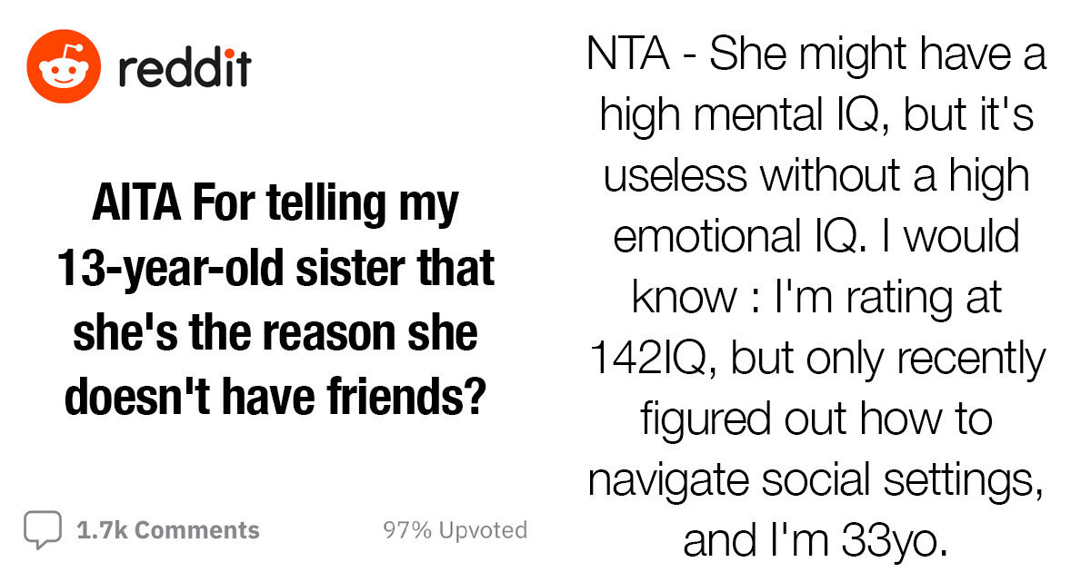 Arrogant And Egoistical "Highly Gifted" Kid Has Been Told The Painful Truth By Her Older Brother And The Online Community Is In Support
