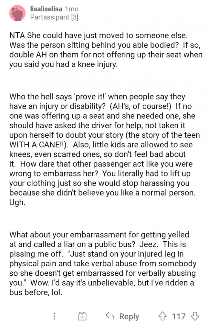 16. She could have asked someone else.