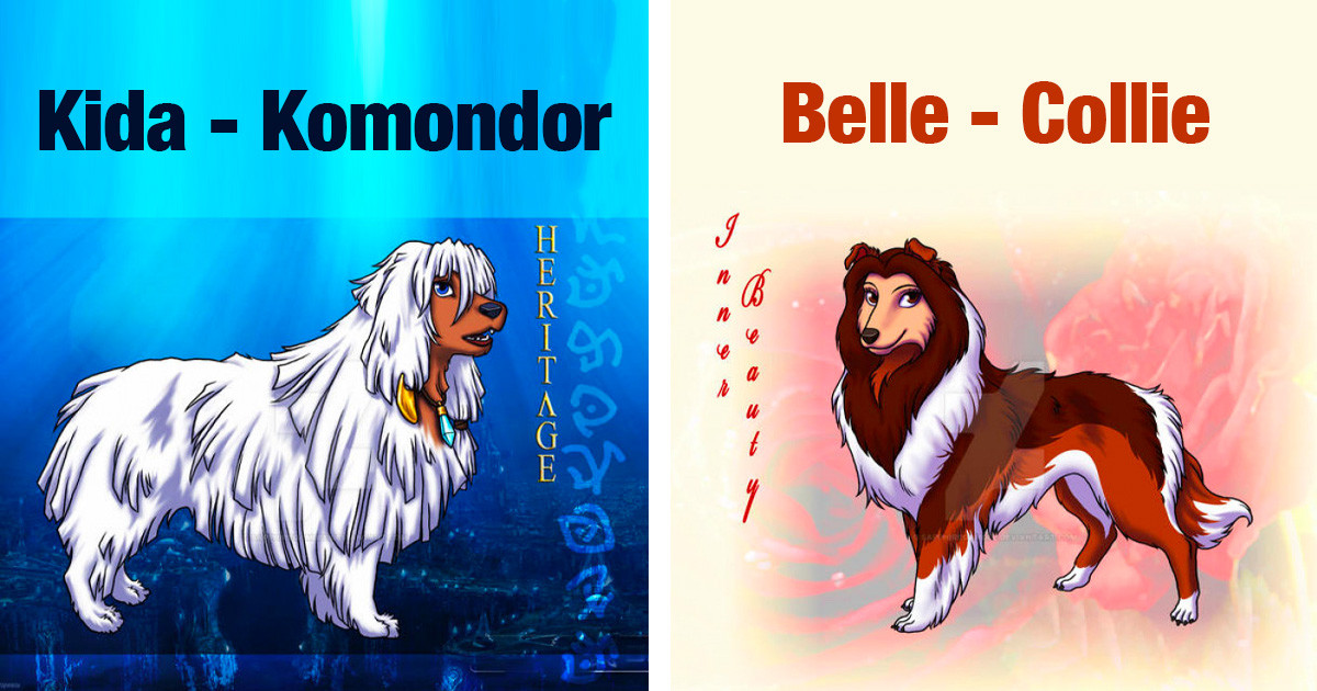 Disney Characters Depicted As Dogs Is Surprisingly Accurate And Adorable