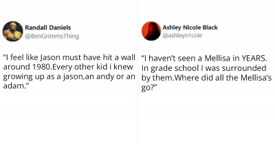 People On Twitter Are Talking About Once Popular Names That Aren't That Popular Now