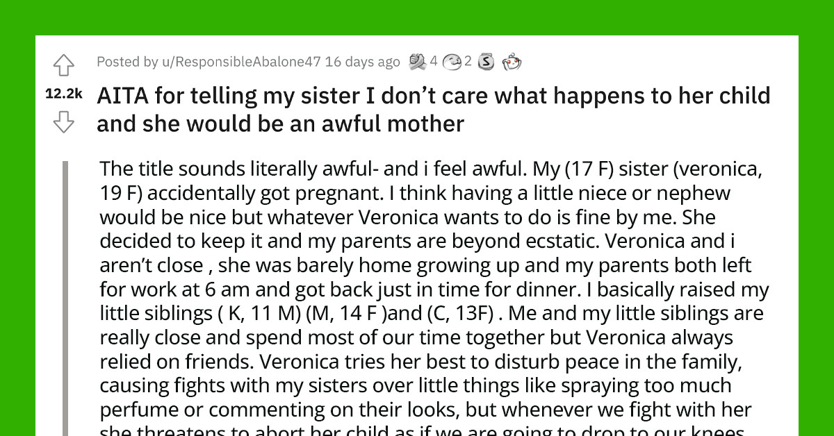 Tempers Flare As A Teenage Girl Leaves Home After Telling Her 19-Year-Old Pregnant Sister She Will Be A Horrible Mother