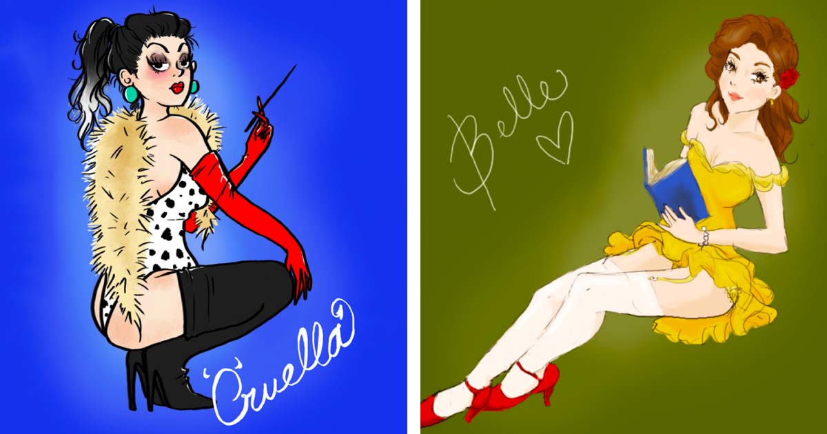 Artist Recreates Famous Cartoon Characters as Pin-Up Girls