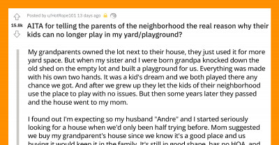 Woman Wonders If She's Wrong For Banning Children From Playing In The Yard That Recently Became Her Property