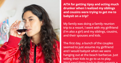 Child-Free Couple Pretends To Be Drunk To Get Out Of Forced Babysitting During Their Family Vacation