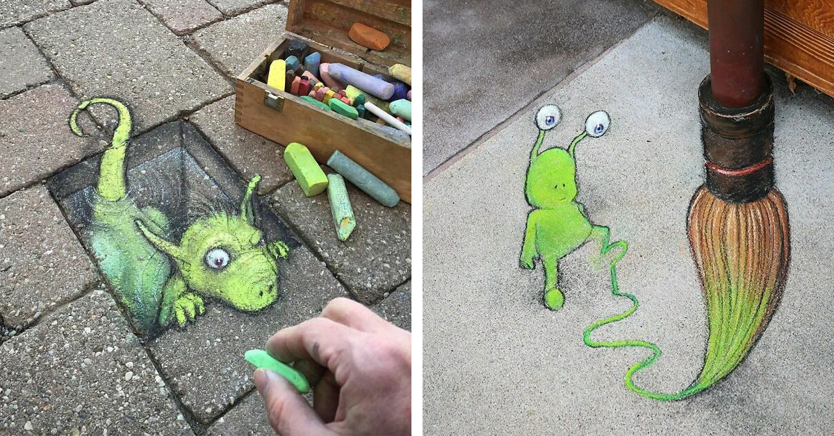 Chalk Artist Transforms Everyday Streets Into Magical Works Of Art