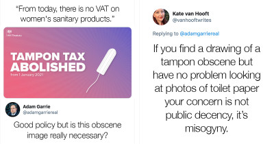 Man Commented On A Cartoon Image Of A Tampon And Got Slammed Online