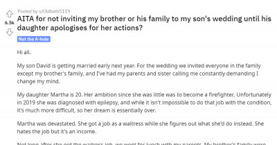This Woman Asked If It Was Okay To Uninvite A Family Member After They Mocked Her Daughter's Disability