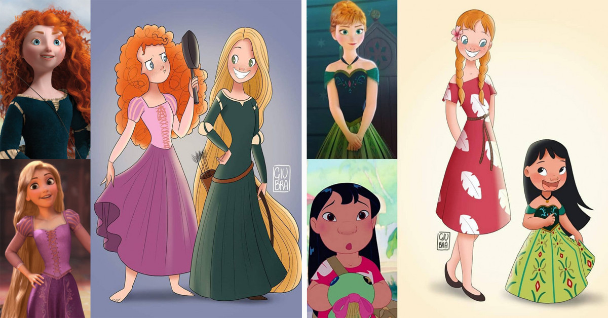 Artist Creates A Wardrobe Swap For Disney Princesses, With Gorgeous Results