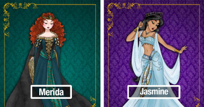 Disney Princesses Get An Elegant Queen Makeover From A Talented Artist Who Is A Jack Of All Trades