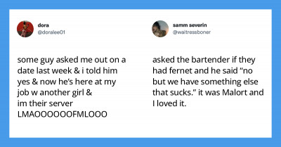 24 Amusing Interactions Between Bartenders, Waiters, And Their Customers