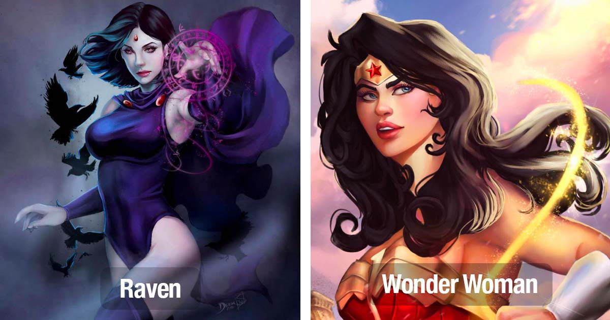 Artists Pair Up To Create Incredible Illustrations Of DC Characters