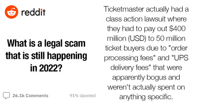 Reddit Users Enumerate The "Legal Scams" People Should Know About
