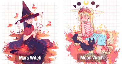 These Sailor Scouts Illustrated As Witches By Artist Lana Jay Are Bewitching
