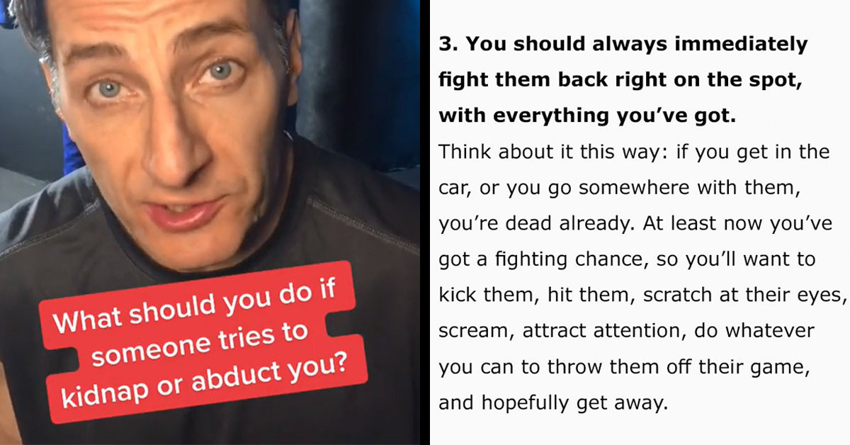 Man On TikTok Gives Life-Saving Tips On Self-Defense For His TikTok Followers And We're Here To Share