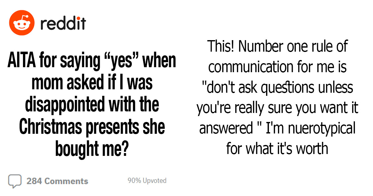 Eco-Conscious Son Disappoints Mom On Christmas After Admitting That He Didn't Like Her Present