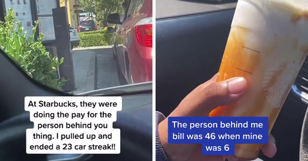 Guy Ended A 23 Car Pay It Forward Train Because The Starbucks Order He Was Expected To Pay Was $46