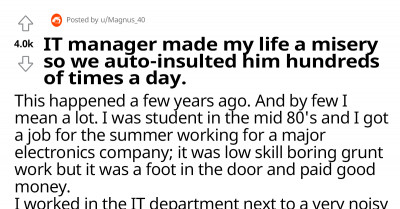 Redditor’s Co-Worker Helped Create A System Where Their Manager Gets Auto-Insulted Multiple Times A Day Without Them Knowing