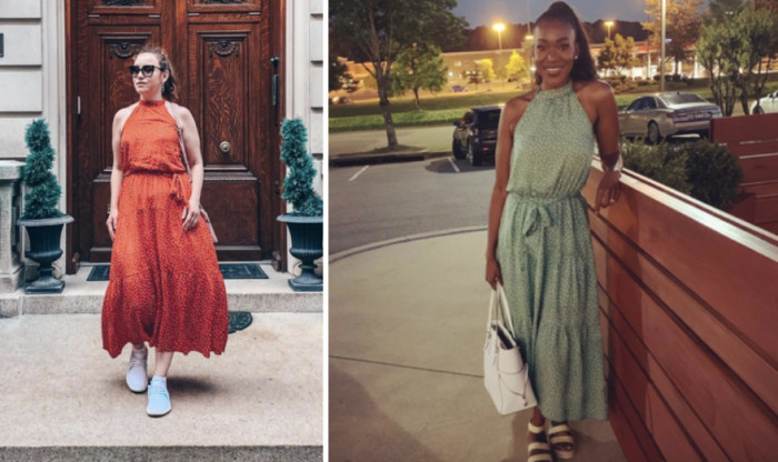 16. A halter maxi dress you'd wear to Princess Tiana's restaurant.