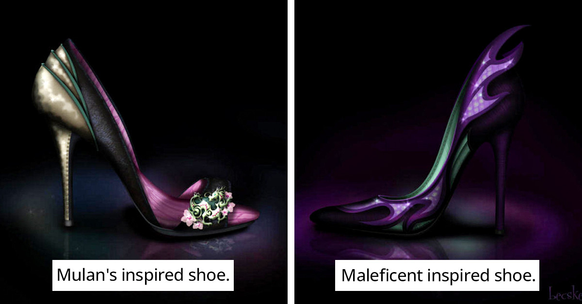 Talented Artist Illustrates Designer Shoes Inspired By Disney Characters And They Are Truly Perfect