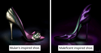 Talented Artist Illustrates Designer Shoes Inspired By Disney Characters And They Are Truly Perfect