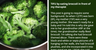 Lady Who Has "Broccoli-Related Trauma" Shares Her Funny Story About When She Vomited on Her Therapist Because of It