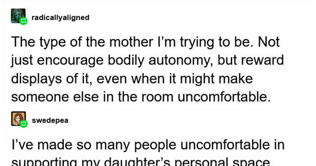 Parents Online Are Embracing Their Children's Bodily Autonomy And The Importance Of Teaching Them About Consent