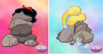 Bizarre Fan Art Of 7 Disney Princesses As Pile Of Rocks