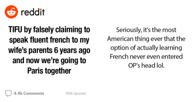 Guy Lies for 6 Years and Pretends He Speaks French to Impress His In-Laws; Now They're Taking Him to France for Vacation