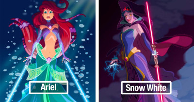 Disney Princesses Transform Into Star Wars Characters Thanks to a Very Talented Artist
