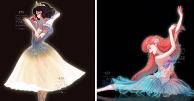 10 Mesmerizing Illustrations of Disney Princesses as Ballerinas