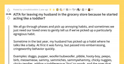 Wife Leaves Husband After She Finds Out That He Kept Annoying Her With Baby Talk Because Of A Bet