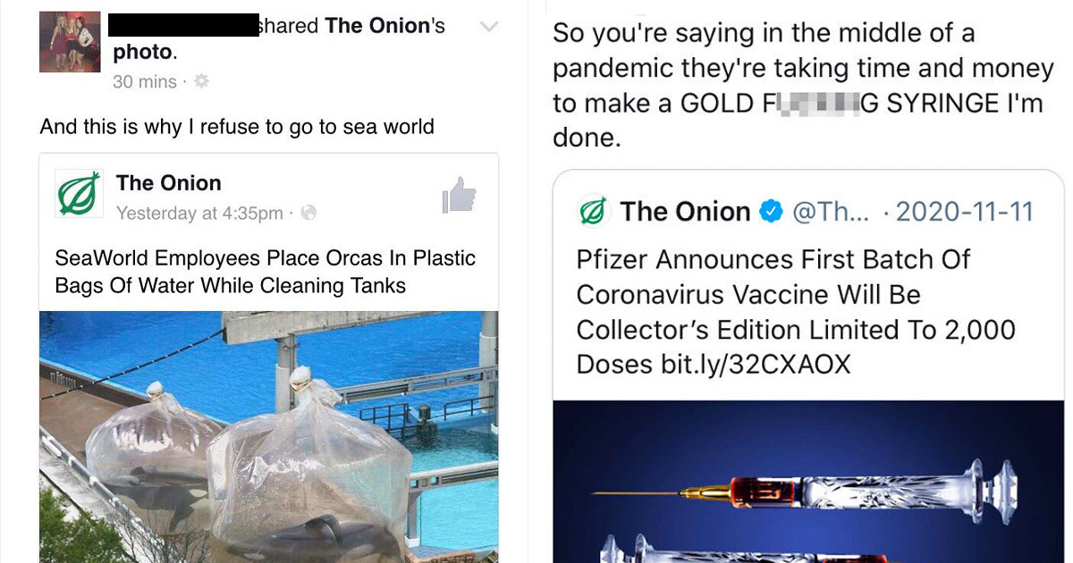 Gullible People Who Can't Tell The Difference Between Real And Fake Satirical Articles, Basically Embarrassing Themselves