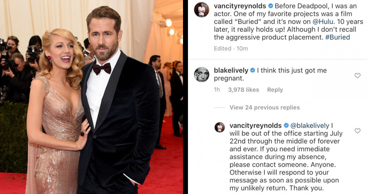 20+ Times Blake Lively And Ryan Reynolds Prove That Trolling Makes The Heart Grow Fonder