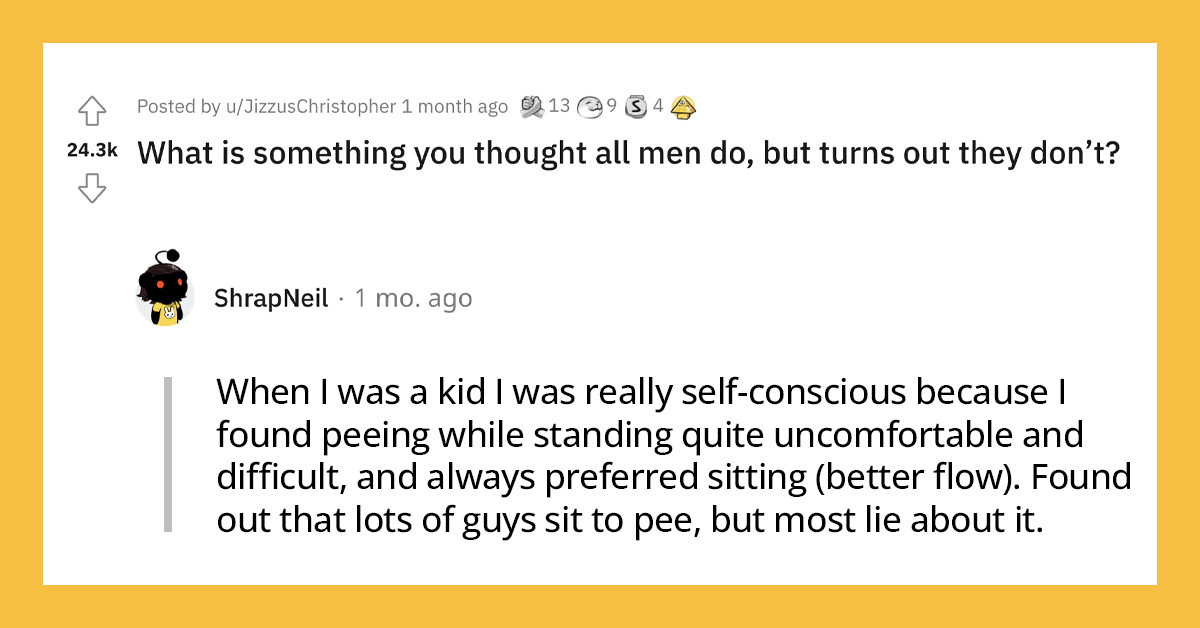 20 Things People Think All Men Do But Actually They Don't