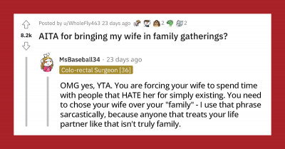 Redditor Forces His Wife To Go To Family Gatherings That Always End With Her Crying