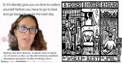 The Women Explained Why The Model Of 8-Hours Work-Sleep-Play Is Outdated And Doesn't Suit The Modern Society Anymore