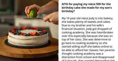 Drama Ensues After A Woman Pays Her 16-Year-Old Niece $50 For Baking A Cake For Her Son’s Birthday, Despite Her Brother Telling Her Not To