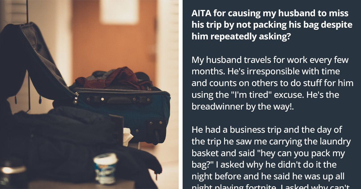 Drama Begins When Man Misses His Flight Because His Wife Refused To Pack His Suitcase While He Played Video Games
