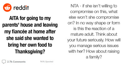 A Guy Is Asking An Online Community If He’s At Fault For Leaving His Girlfriend At Home And Going To Thanksgiving Alone For A Reason That Might Surprise You