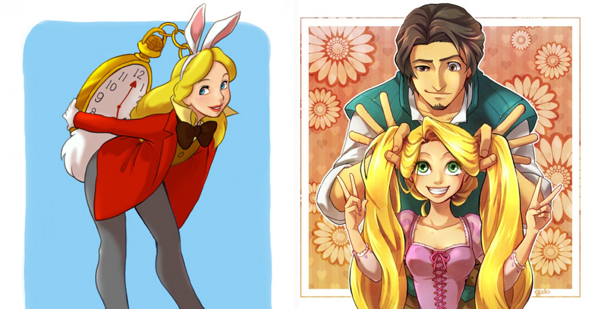 This Creative Illustrator Re-Drew Classic Disney Characters Wearing Outfits Of Other Characters From Their Respective Movies