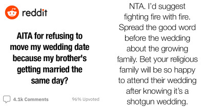 Bride’s Family Lashes Out On Her After She Refused To Sacrifice Her Wedding Date For Her Brother’s Emergency Wedding