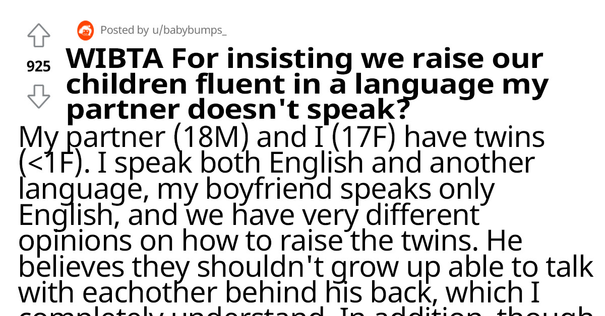 Man Tells His Bilingual Wife Not To Teach Their Twin Daughters Her Native Language