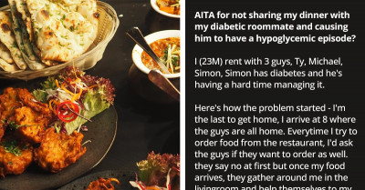 Diabetic Roommate Blames Redditor for Causing His Hypoglycemic Episode After Not Sharing His Food