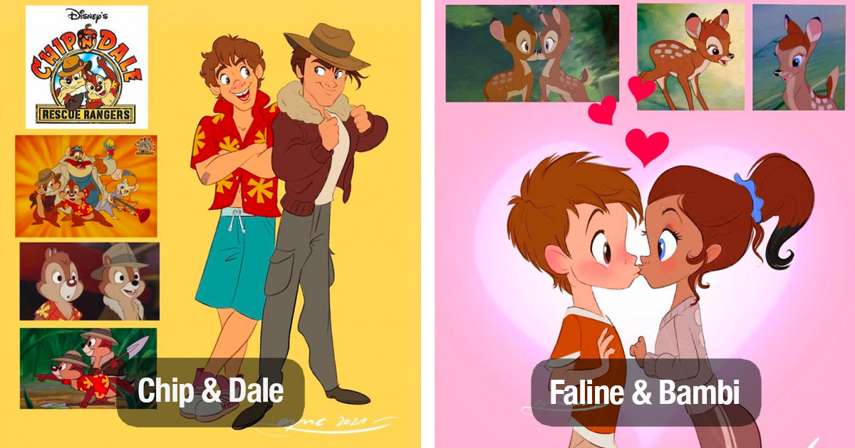 Artist Brilliantly Transforms Disney Animals to Humans and Vice Versa