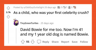 Redditors Admit Who Their Celebrity Childhood Crushes Are In A Subreddit Thread